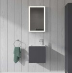 DURAVIT - ME by Starck Umývátko nábytkové 43x30 cm, s přepadem, s otvorem pro baterii, WonderGliss, bílá 07234300001