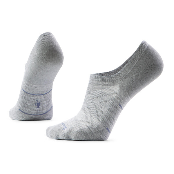 Unisex merino běžecké ponožky SMARTWOOL Run Zero Cushion No Show Socks, Light Gray velikost: 46-49 (XL)