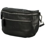 Módní dámská kožená kabelko-ledvinka GW Galatea, černá