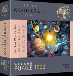 Trefl Wood Craft Origin Puzzle Cesta sluneční soustavou 1000 dílků