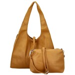 Trendy dámský koženkový set kabelek Winona, žlutý