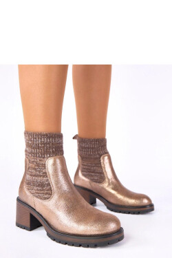 Boty na podpatku M-789 zlaté - Solea 39