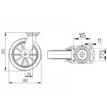Tente Kolečko pro Extra vysoké zatížení O 300 mm, otočné 1782