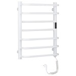 CERANO Elektrický sušák ručníků Ricardo, s displejem - 126 W - bílá lesklá - 660x550 mm