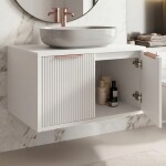 REA - Koupelnová skříňka pod umyvadlo Core 80cm White REA-M0401