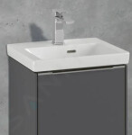 VILLEROY & BOCH - Subway 3.0 Umývátko nábytkové 450x370 mm, s přepadem, otvor pro baterii, CeramicPlus, alpská bílá 4370FKR1