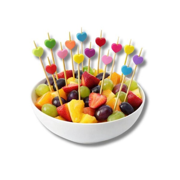 Dortisimo Zápichy na dezerty a jednohubky Srdíčka malá na dřevěné špejli (30 ks)