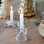 Chic Antique Svícen High Bow Clear, čirá barva, sklo