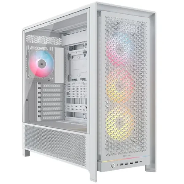 Corsair FRAME 5000D RS ARGB bílá / E-ATX / 4x USB-A / 1x USB-C / 4x 140mm / bez zdroje / průhledná bočnice (CC-9011310-WW)