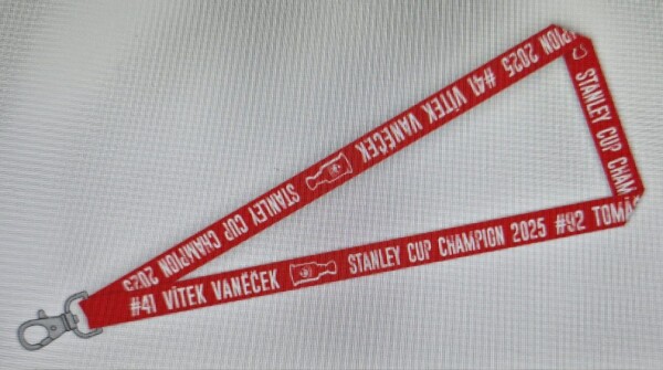Klíčenka na krk Tomáš Nosek #92 & Vítek Vaněček #41 Stanley Cup Champion 2025 Florida Panthers lanyard