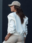 Dámská bunda bomber TY4305 smetanová - FashionStreet M
