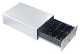 Equip Pokladní zásuvka stříbrná / Pokladní zásuvka / RJ11 / 4 bankovky / 4 mince / 12V / kov (351012)
