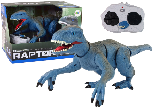 Mamido Dinosaurus Velociraptor R/C na dálkové ovládání modrý