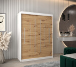 Šatní skříň Abi Y0 Barva korpusu: Dub artisan, Rozměry: 120 cm, Dveře: Černá