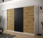 Šatní skříň Abi Jodelka Barva korpusu: Černá, Rozměry: 120 cm, Dveře: Bílá mat