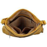 Trendy dámská koženková crossbody Laka, světle žlutá