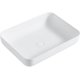 CERANO - Umyvadlo z litého mramoru Ora - na desku - bílá matná - 54x36 CER-WB02