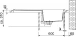 FRANKE - Basis Fragranitový dřez BFG 611, 97x50 cm, šedý kámen 114.0285.314