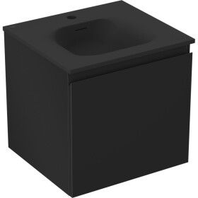 MEXEN/S - Orio koupelnová skříňka 50 cm s umyvadlem Vela, 1 šuplík, černá mat 91A10-05047-1-BF71-W23M71