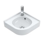 VILLEROY & BOCH - O.novo Umývátko rohové 32x32 cm, s přepadem, 1 otvor pro baterii, alpská bílá 73103201