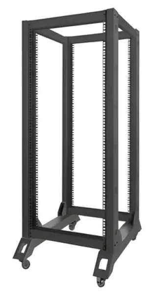Lanberg OR01-6827-B černá / Otevřený stojanový rozvaděč / 19" / 27U / Šířka 600 mm / Hloubka 800 mm (OR01-6827-B)