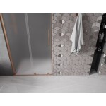 MEXEN/S - Velar L posuvné sprchové dveře 110, dekor, měď kartáčovaná 871-110-003-31-65