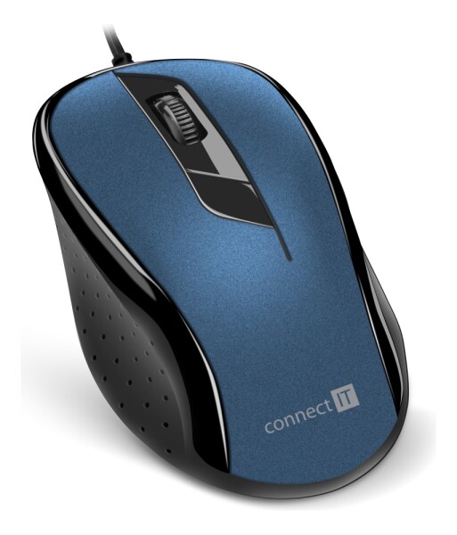 CONNECT IT CMO-1200 modrá / Optická myš / 1000DPI / USB / 1.8m (CMO-1200-BL)