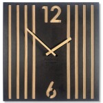 DumDekorace Designové nástěnné hodiny LAMELE 50 x 50 cm