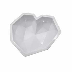 Silikonová forma na pečení/na mražené dezerty Cesil Diamantové srdce 18 x 5,5 cm