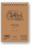 SM.LT Skicák s přírodním papírem Natural Brown SMLT A4 135 g, 80 listů