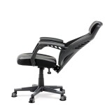 Herní křeslo, šedá, černá ekokůže a černá látka a síťovina MESH, PCA mech