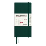 Týdenní plánovač & Zápisník Forest Green, tečkovaný Wallet B6+ x A6 2027, anglicky