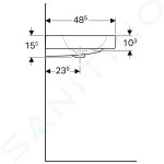 GEBERIT - iCon Umyvadlo, 600x485 mm, bílé 124063000