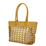 Moderní dámská kabelka na rameno Margita, žlutá