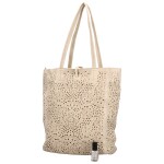 Elegantní koženková sada kabelek přes rameno a crossbody Barica, krémová