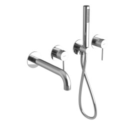 SAPHO - ULTRAMIX podomítková vanová baterie s hubicí a ruční sprchou, 2 výstupy, chrom UT093