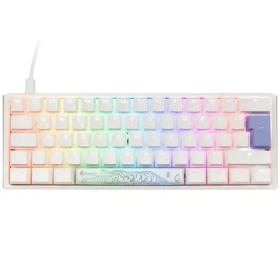Ducky One 3 Classic Mini Cherry MX-Blue bílá / herní klávesnice / podsvícená / mechanická / drátová USB-C / DE (DKON2161ST-CDEPDPWWWSC1)