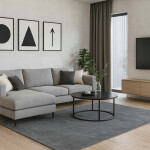 DumDekorace Moderní šedý jednobarevný koberec s protiskluzovou úpravou ETA4 Šířka: 160 cm | Délka: 230 cm