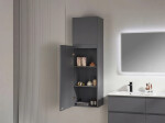 CERANO - Koupelnová skříňka vysoká Carole - antracitová - 45x150x34 CER-009857