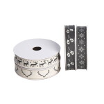 Det Gamle Apotek Dekorativní stuha Star Collection 5 m Parohy, šedá barva, textil