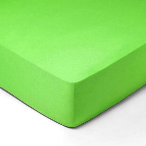 DekorTextil Dětské JERSEY prostěradlo zelené ROZMĚR: (š/d/v) 70 x 140 x 20 cm