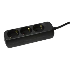 LogiLink Prodlužovací kabel 3 zásuvky černá / Prodlužovací kabel / 1,4 m / 230 V, 16 A / TÜV, GS (LPS205B)
