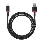 Baseus Dura (P10377801U01-01) Rychlonabíjecí kabel USB-A/Lightning 2.4A 1m červeno-černá (P10377801U01-01)