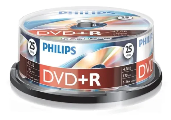 Philips DVD+R 4,7GB 16x / Médium DVD / 25 ks / Spindl (DR4S6B25F/00)