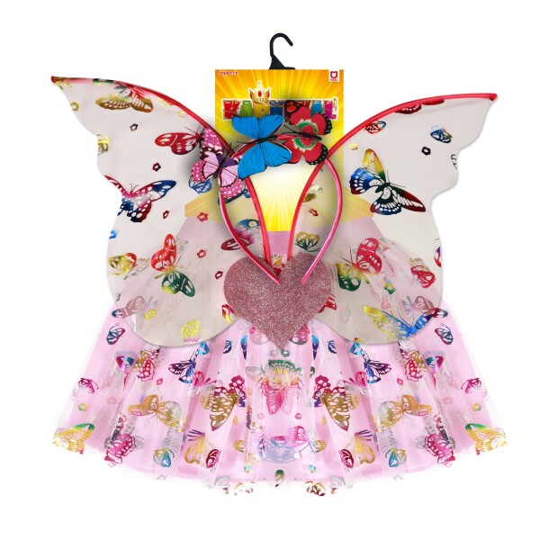 Dětský kostým - TUTU sukně motýl s čelenkou a křídly