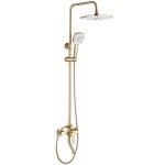 REA - Sprchový set s baterií 150mm ARGUS kartáčovaná zlatá REA-P7841