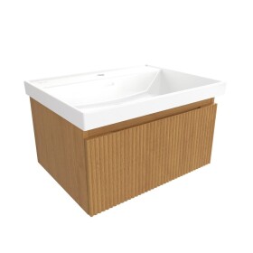 Koupelnová skříňka s umyvadlem SAT Evolution 58x30x44,5 cm dub medový mat SATEVO60DMU4 SATEVO60DMU4