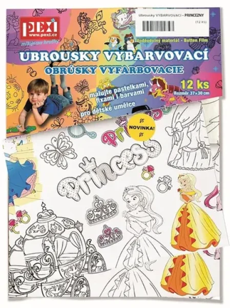 Pexi Vybarvovací ubrousky - Princezny
