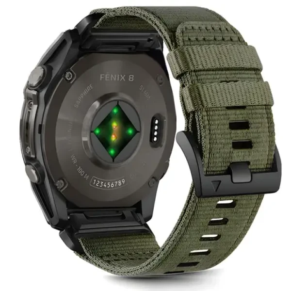 Tech-Protect Nylon Strap zelená / Řemínek pro Garmin Fenix / 5X/5X Plus/6X/6X Pro/7X/8 (51 mm) / Nylon