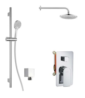 Kielle - Vega Sprchový set s baterií pod omítku, pro 2 spotřebiče, s příslušenstvím EcoSpare a tělesem, chrom 20618SP80